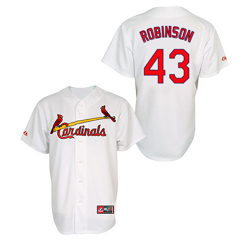 Shane Robinson #43 MLB Jersey-St Louis Cardinals Men's Authentic Home Jersey by Majestic Athletic Baseball Jersey